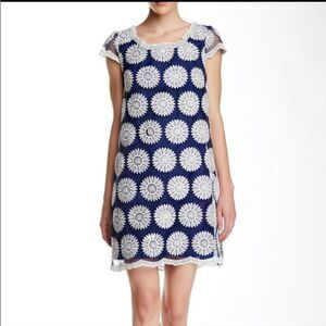 Betsey Johnson Embroidered Sunflower Dress Size 8 NWT